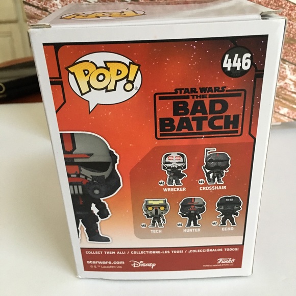 Funko POP! Disney Star Wars HUNTER Bobble-Head Figure The Bad Batch #446 - Picture 4 of 6
